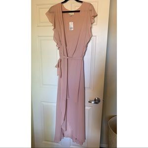 Forever 21 blush pink wrap dress